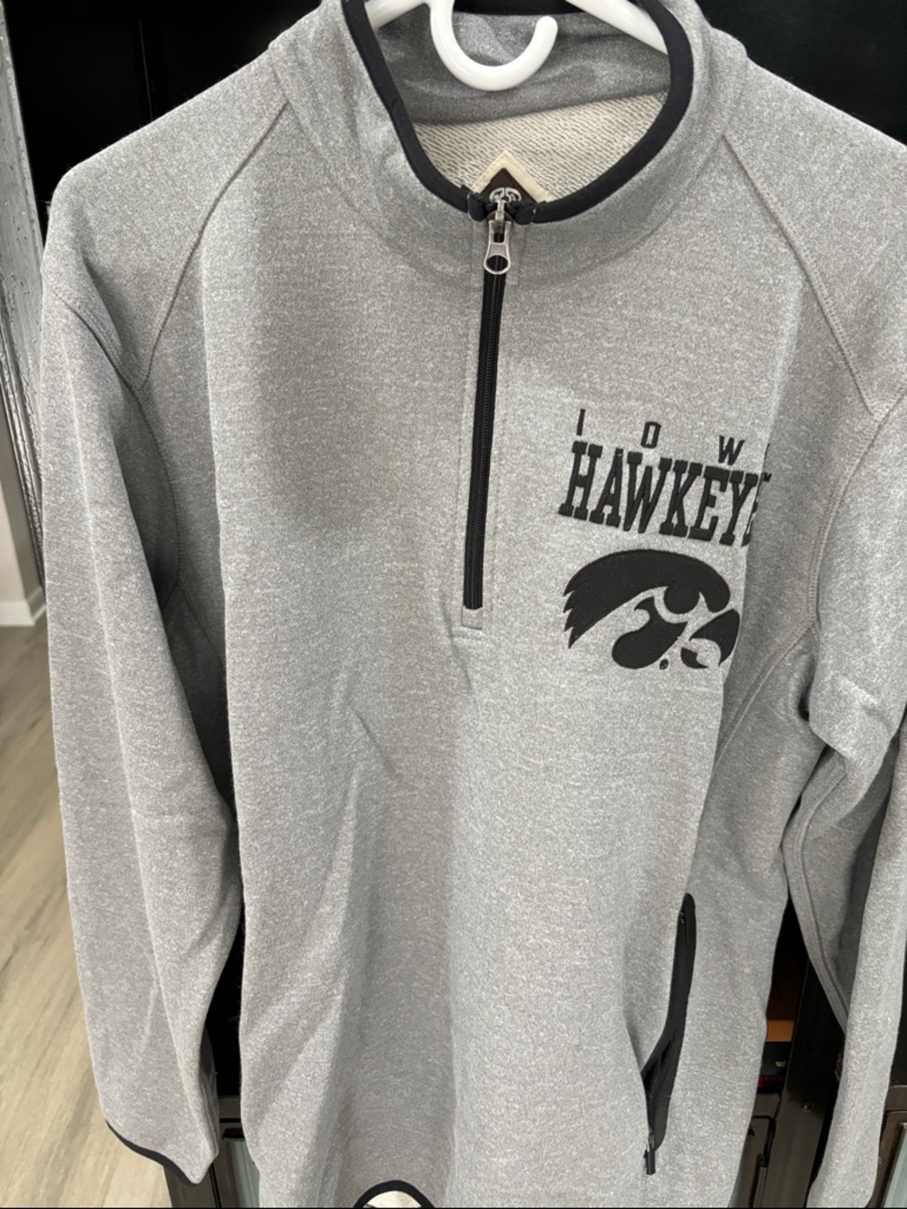Iowa Hawkeyes Gray Quarter-Zip Pullover